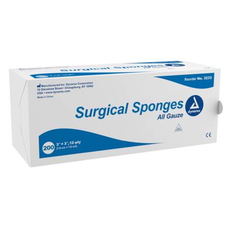 DYNAREX Surgical Gauze Sponge 3"x 3" 8 Ply 3232
